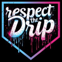 Baseball Drip Ice Cream Drip Baseball V-Neck T-Shirt