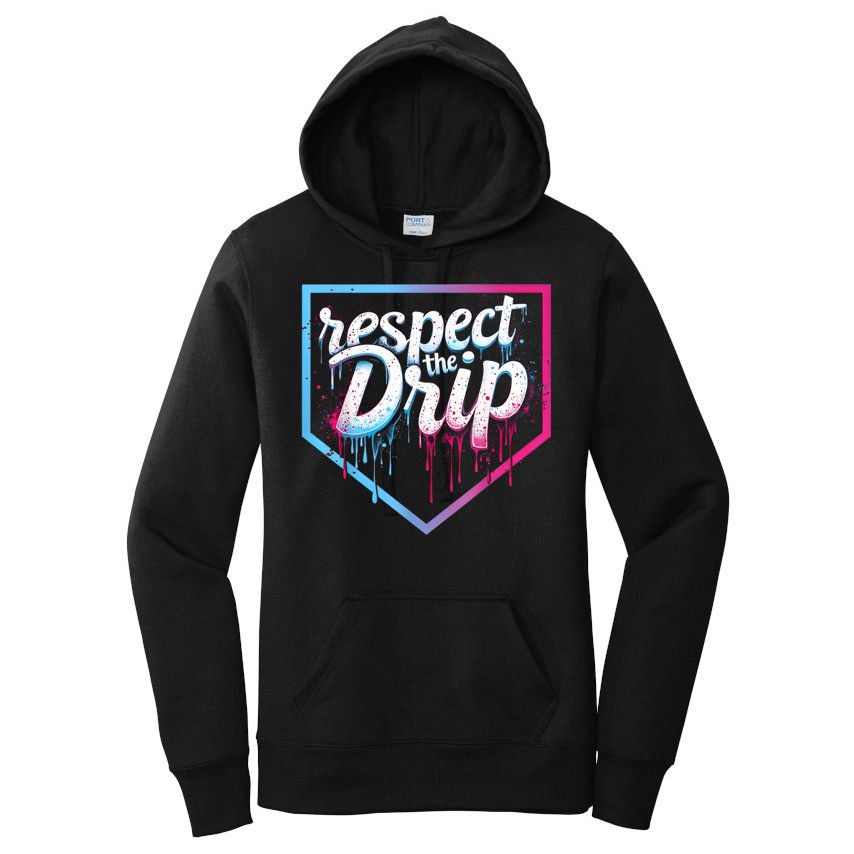 Baseball Drip Ice Cream Drip Baseball Women's Pullover Hoodie