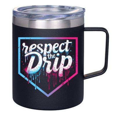 Baseball Drip Ice Cream Drip Baseball 12oz Stainless Steel Coffee Mug