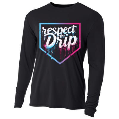 Baseball Drip Ice Cream Drip Baseball Cooling Performance Long Sleeve Crew