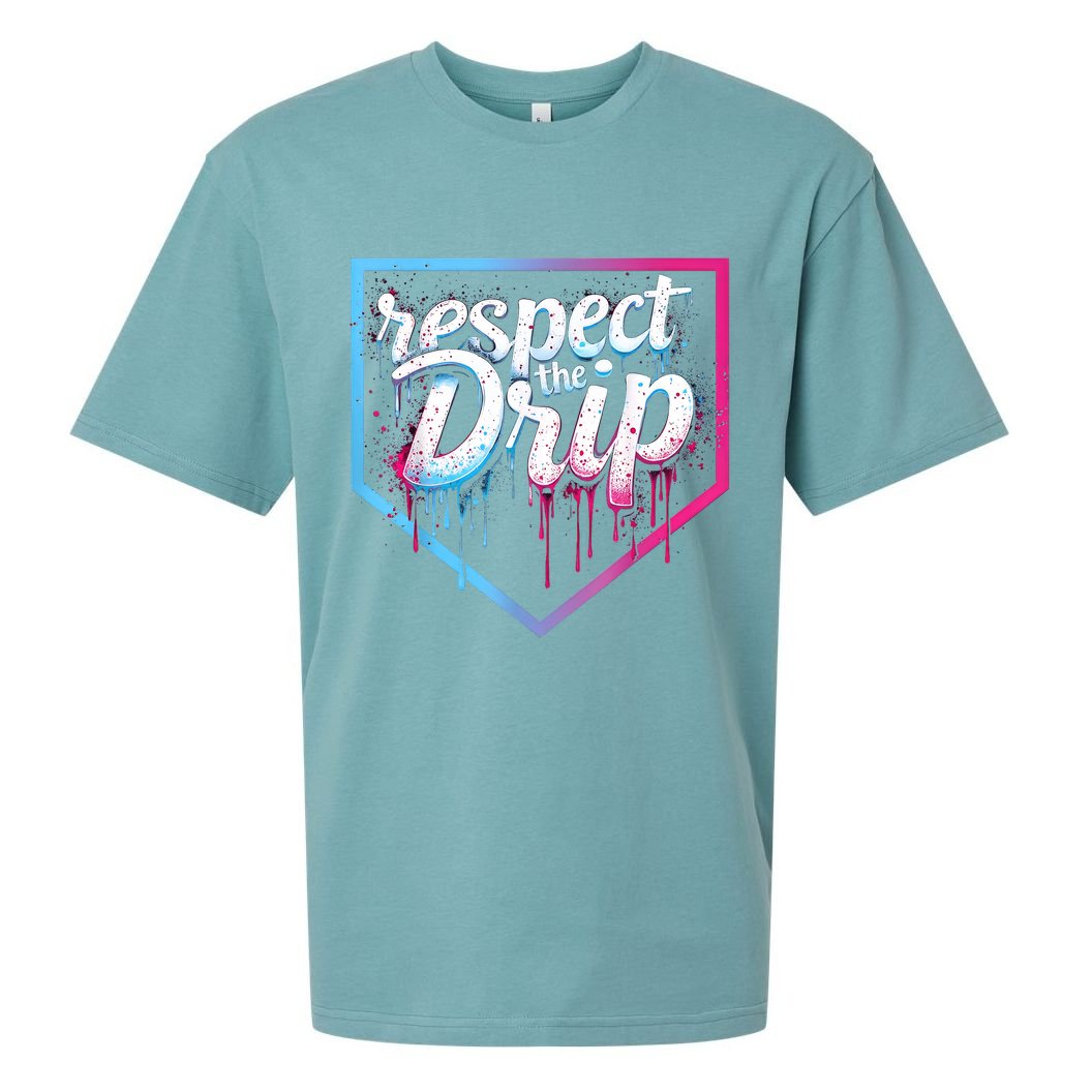 Baseball Drip Ice Cream Drip Baseball Sueded Cloud Jersey T-Shirt