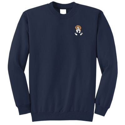 Beagle Dog In The Pocket Cute Pocket Beagle Tall Sweatshirt