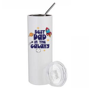 Best Dad In The Galaxy Gift Stainless Steel Tumbler