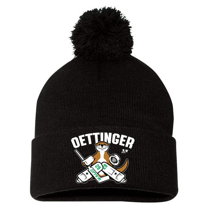 Breakingt Dallas Jake Oettinger Otter Pom Pom 12in Knit Beanie