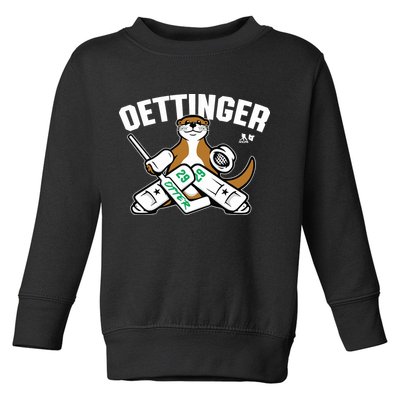 Breakingt Dallas Jake Oettinger Otter Toddler Sweatshirt