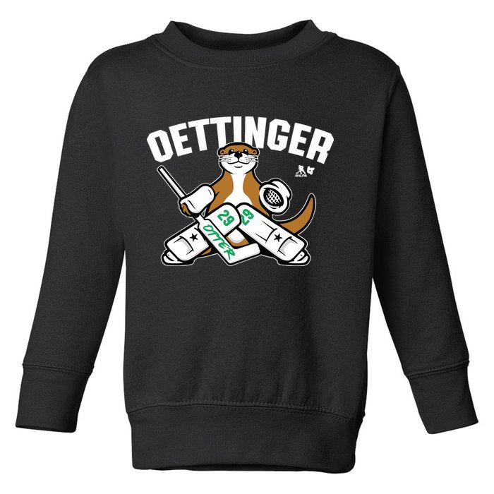 Breakingt Dallas Jake Oettinger Otter Toddler Sweatshirt