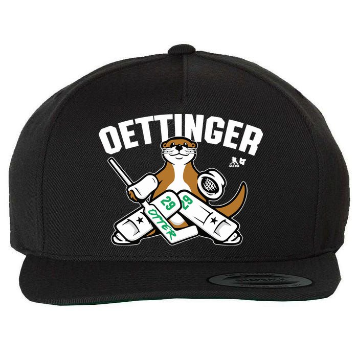 Breakingt Dallas Jake Oettinger Otter Wool Snapback Cap