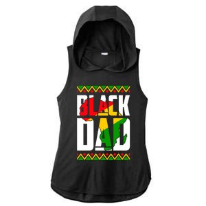 Black Dad Juneteenth King Father Black History Month Melanin Gift Ladies PosiCharge Tri-Blend Wicking Draft Hoodie Tank