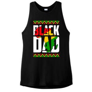 Black Dad Juneteenth King Father Black History Month Melanin Gift Ladies PosiCharge Tri-Blend Wicking Tank