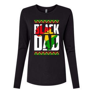 Black Dad Juneteenth King Father Black History Month Melanin Gift Womens Cotton Relaxed Long Sleeve T-Shirt