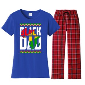 Black Dad Juneteenth King Father Black History Month Melanin Gift Women's Flannel Pajama Set