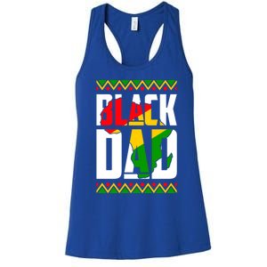 Black Dad Juneteenth King Father Black History Month Melanin Gift Women's Racerback Tank