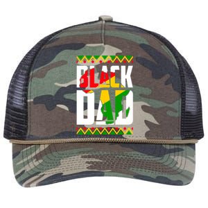 Black Dad Juneteenth King Father Black History Month Melanin Gift Retro Rope Trucker Hat Cap