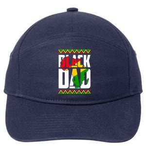 Black Dad Juneteenth King Father Black History Month Melanin Gift 7-Panel Snapback Hat