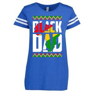 Black Dad Juneteenth King Father Black History Month Melanin Gift Enza Ladies Jersey Football T-Shirt