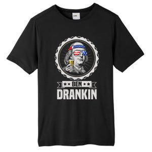 Ben Drankin July 4th American Flag Patriotic Beer Er Cool Gift Tall Fusion ChromaSoft Performance T-Shirt