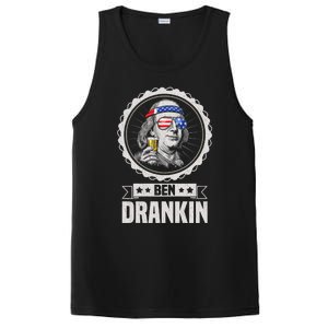 Ben Drankin July 4th American Flag Patriotic Beer Er Cool Gift PosiCharge Competitor Tank