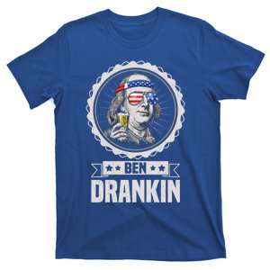 Ben Drankin July 4th American Flag Patriotic Beer Er Cool Gift T-Shirt