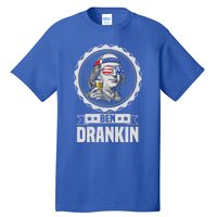 Ben Drankin July 4th American Flag Patriotic Beer Er Cool Gift Tall T-Shirt