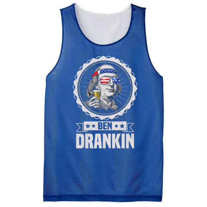 Ben Drankin July 4th American Flag Patriotic Beer Er Cool Gift Mesh Reversible Basketball Jersey Tank