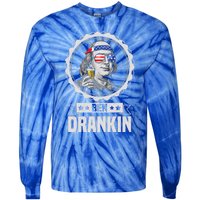 Ben Drankin July 4th American Flag Patriotic Beer Er Cool Gift Tie-Dye Long Sleeve Shirt