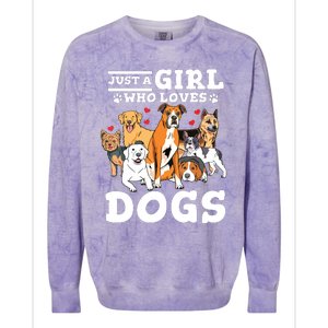 Boxer Dog Just A Girl Who Loves Dogs Colorblast Crewneck Sweatshirt