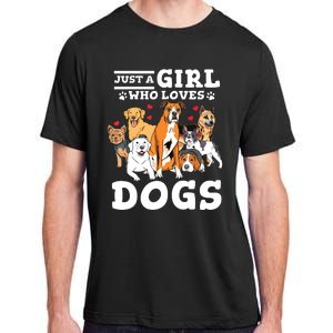 Boxer Dog Just A Girl Who Loves Dogs Adult ChromaSoft Performance T-Shirt