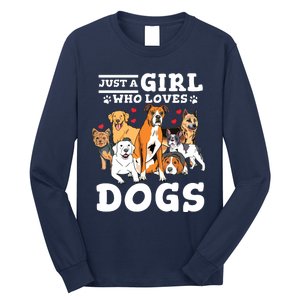 Boxer Dog Just A Girl Who Loves Dogs Long Sleeve Shirt