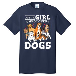 Boxer Dog Just A Girl Who Loves Dogs Tall T-Shirt