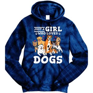 Boxer Dog Just A Girl Who Loves Dogs Tie Dye Hoodie