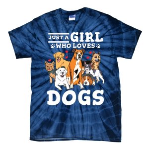 Boxer Dog Just A Girl Who Loves Dogs Tie-Dye T-Shirt