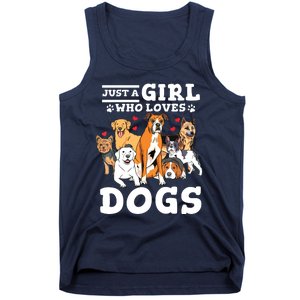 Boxer Dog Just A Girl Who Loves Dogs Tank Top