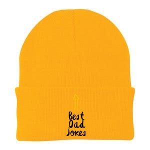 Best Dad Jokes Arrow Funny Gift Knit Cap Winter Beanie