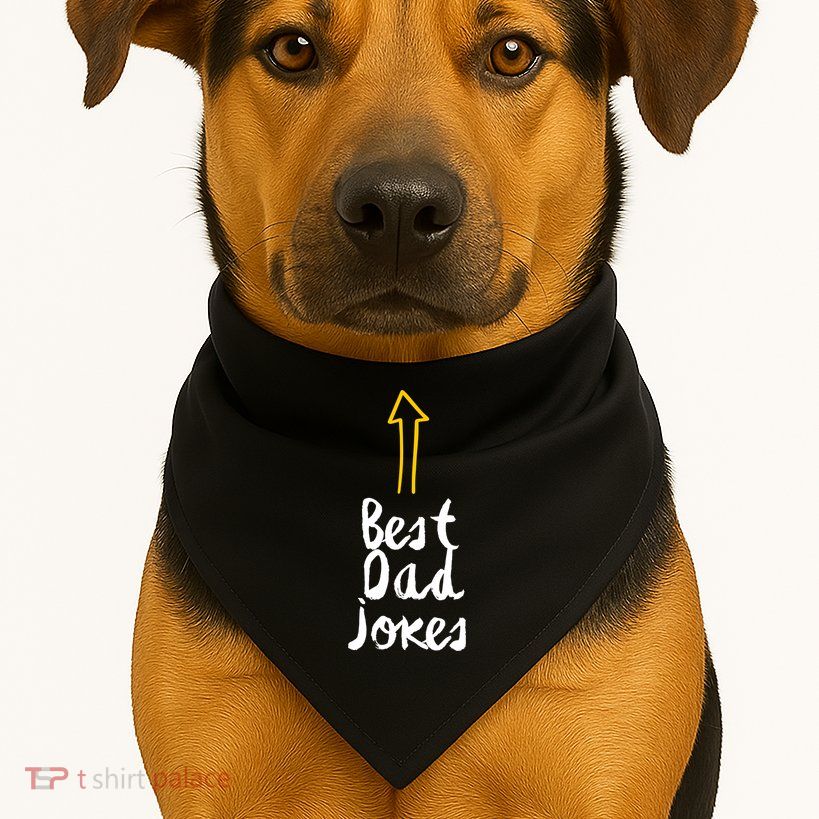 Best Dad Jokes Arrow Funny Gift USA-Made Doggie Bandana