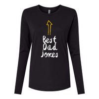 Best Dad Jokes Arrow Funny Gift Womens Cotton Relaxed Long Sleeve T-Shirt