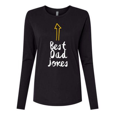 Best Dad Jokes Arrow Funny Gift Womens Cotton Relaxed Long Sleeve T-Shirt