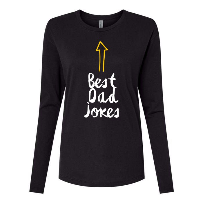 Best Dad Jokes Arrow Funny Gift Womens Cotton Relaxed Long Sleeve T-Shirt