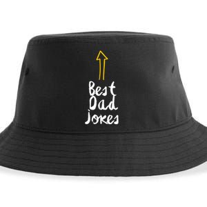 Best Dad Jokes Arrow Funny Gift Sustainable Bucket Hat