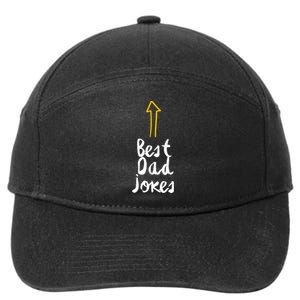 Best Dad Jokes Arrow Funny Gift 7-Panel Snapback Hat