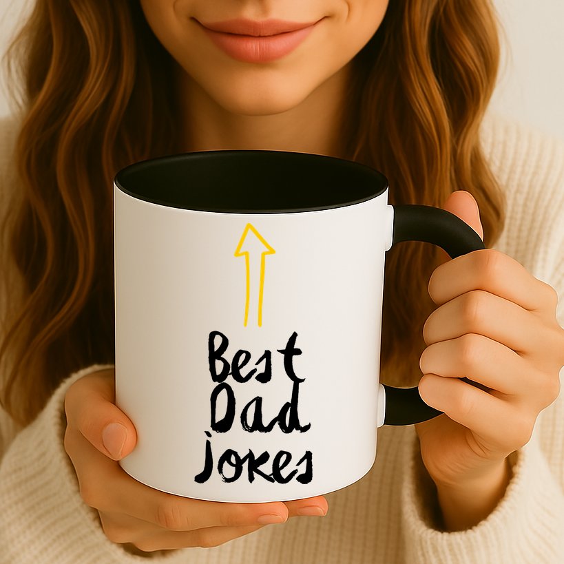 Best Dad Jokes Arrow Funny Gift Mug