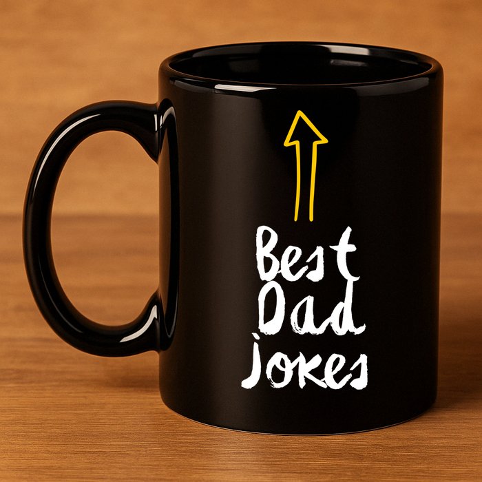 Best Dad Jokes Arrow Funny Gift 11oz C Handle Ceramic Mug