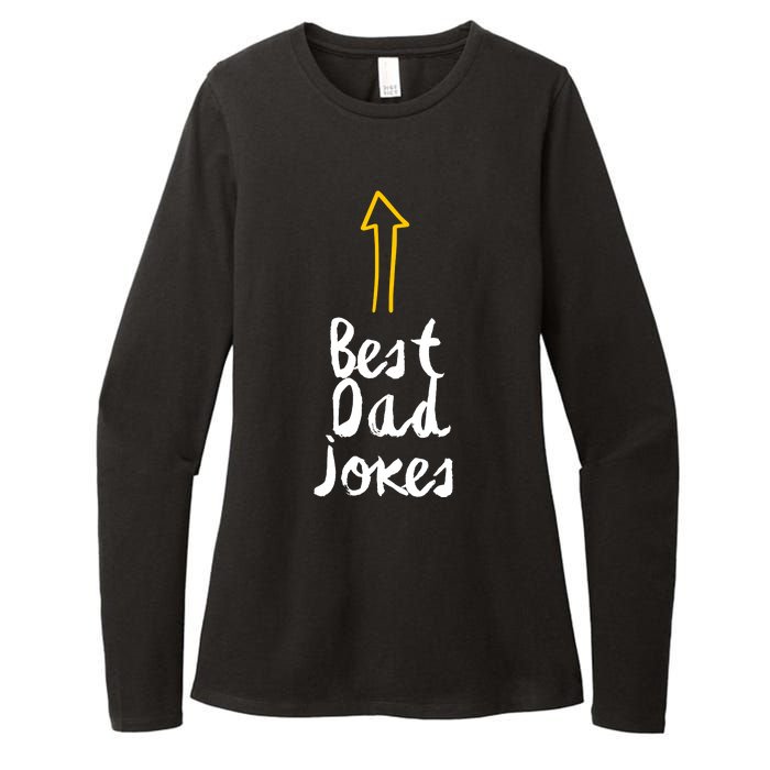 Best Dad Jokes Arrow Funny Gift Womens CVC Long Sleeve Shirt