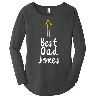 Best Dad Jokes Arrow Funny Gift Women's Perfect Tri Tunic Long Sleeve Shirt