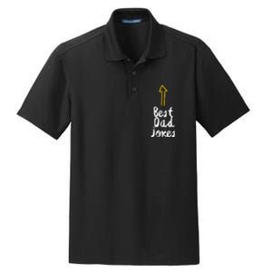 Best Dad Jokes Arrow Funny Gift Dry Zone Grid Polo