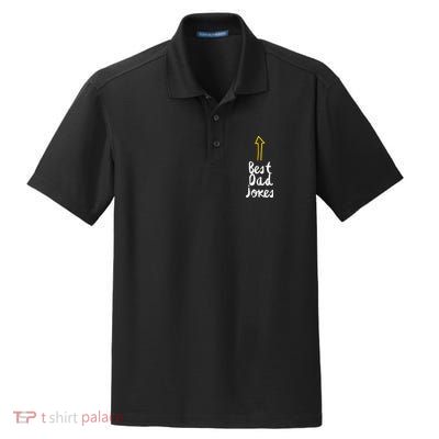 Best Dad Jokes Arrow Funny Gift Dry Zone Grid Polo