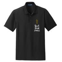 Best Dad Jokes Arrow Funny Gift Dry Zone Grid Polo