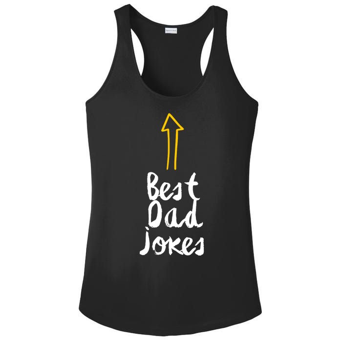 Best Dad Jokes Arrow Funny Gift Ladies PosiCharge Competitor Racerback Tank