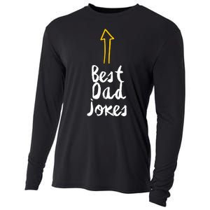 Best Dad Jokes Arrow Funny Gift Cooling Performance Long Sleeve Crew