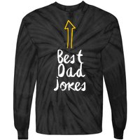 Best Dad Jokes Arrow Funny Gift Tie-Dye Long Sleeve Shirt