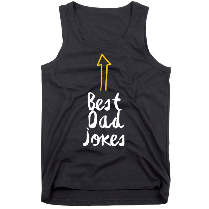 Best Dad Jokes Arrow Funny Gift Tank Top